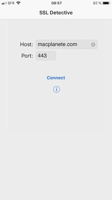 Afficher le certificat SSL d'un site web sur iPhone