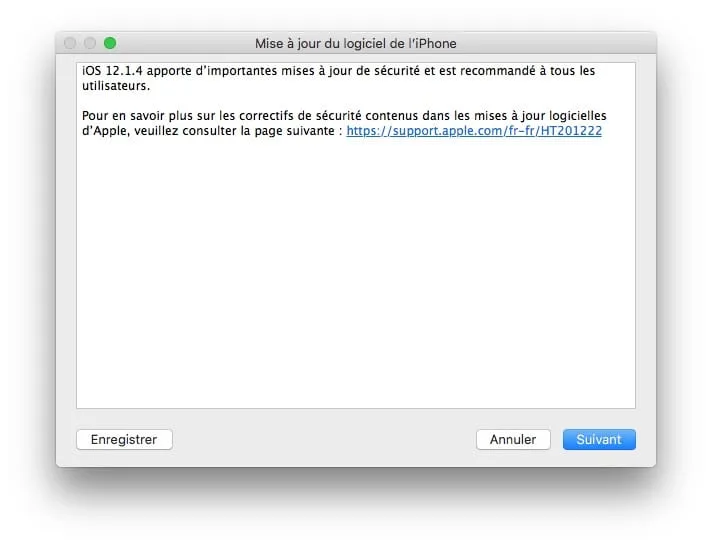 iOS 12.1.4 mise a jour pour facetime