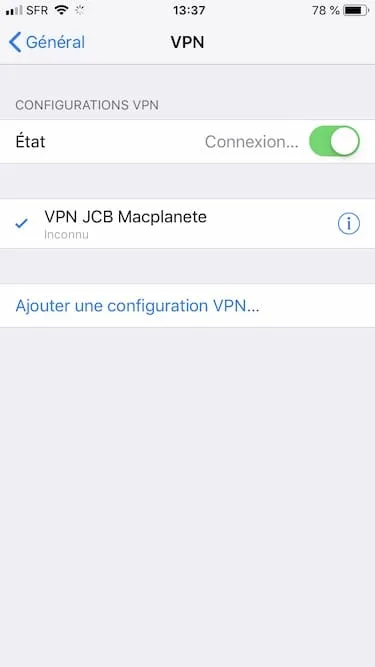 Configurer un VPN sur iPhone / iPad (manuellement) 7 Connexion VPN iphone