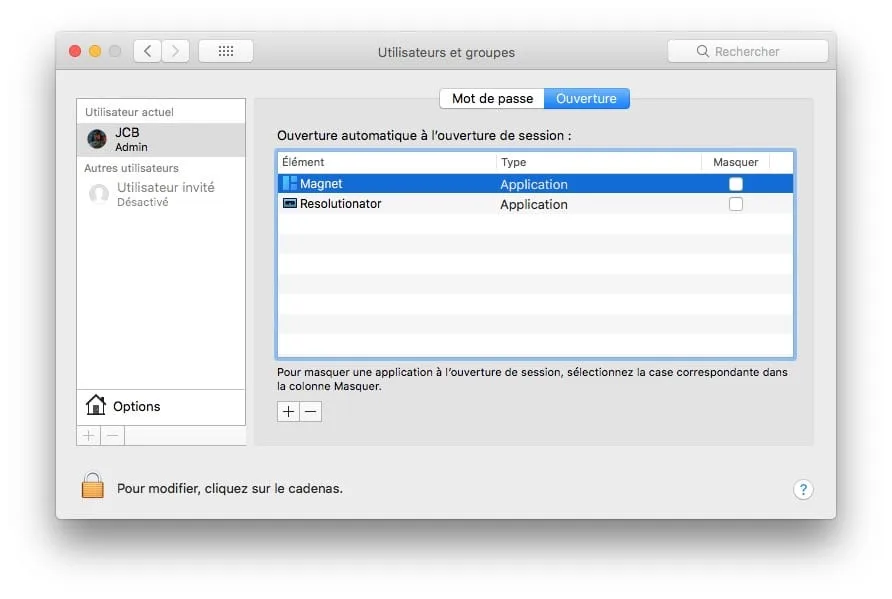 app qui empeche le demarrage de mon mac