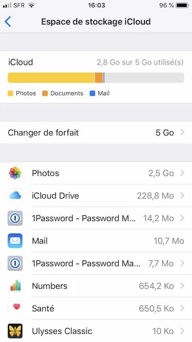 Augmenter son stockage iCloud avec un iPhone / Mac (de 50 Go à 12 To) 3 espace de stoclage icloud changer de forfait