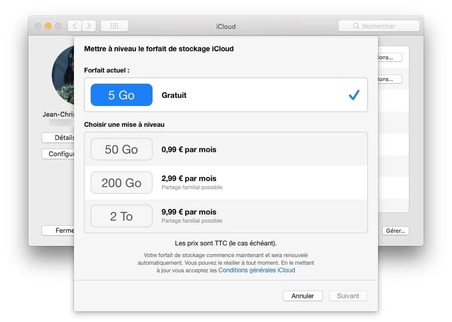 Augmenter son stockage iCloud avec un iPhone / Mac (de 50 Go à 12 To) 8 forfait icloud 50 Go 200 Go 2 To