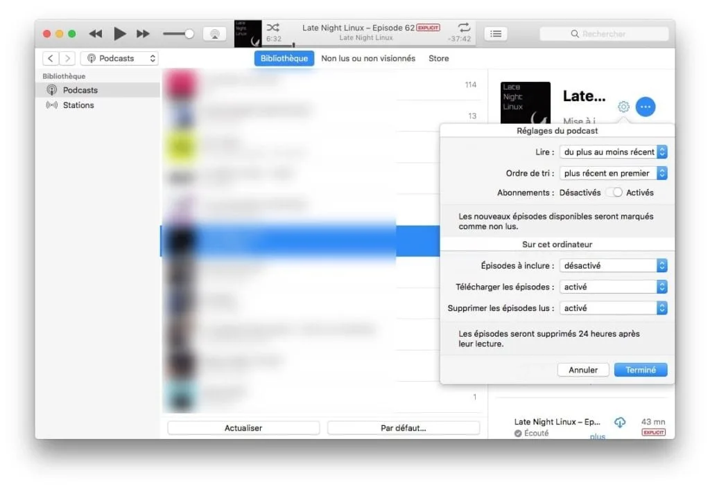 S'abonner à des podcasts sur iPhone et Mac : mode d'emploi 9 reglages du podcast avec itunes