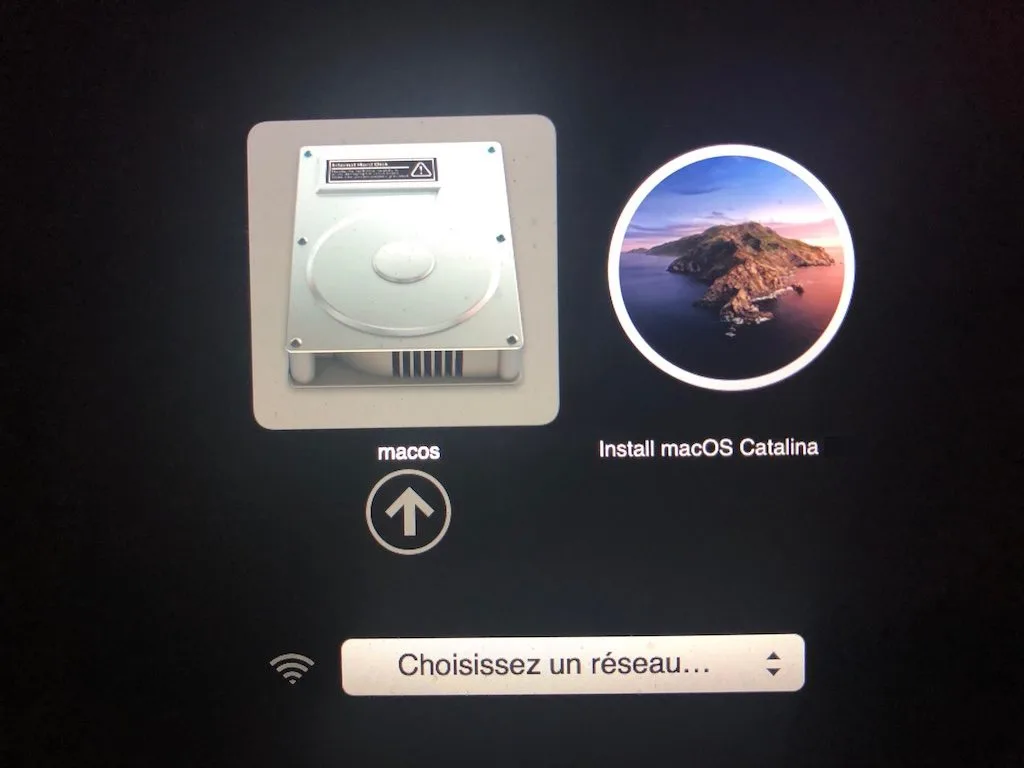 Installation propre macOS Catalina booter depuis la cle usb