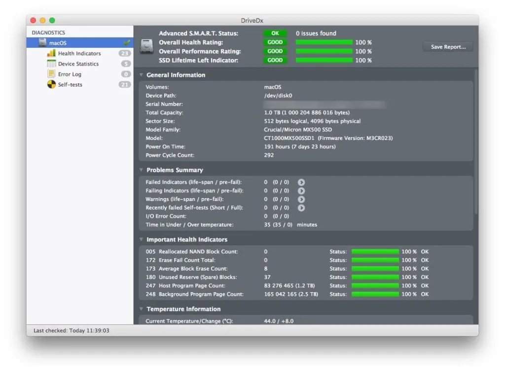 diagnostic ssd mac drivedx