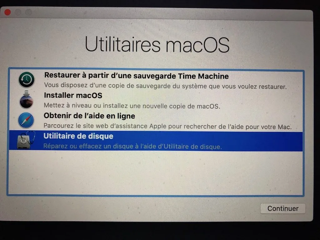 Installation propre macOS Catalina (10.15) 3 formater mac pour clean install