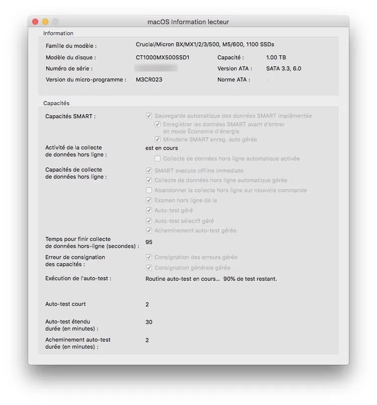 infos ssd mac