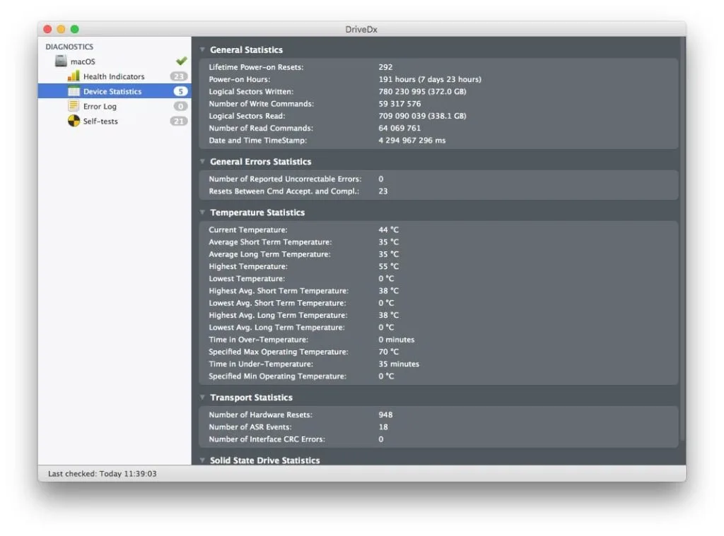 statistiques duree de vie ssd mac
