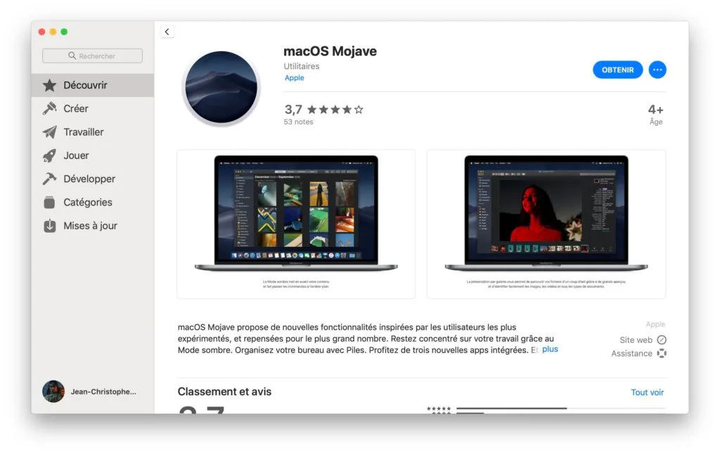 Downgrade macOS Catalina (10.15) vers macOS Mojave (10.14) 3 Downgrade macOS Catalina avec installation propre Mojave