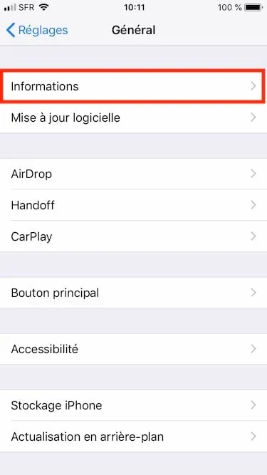 Identifier le modele de son iPhone precisement