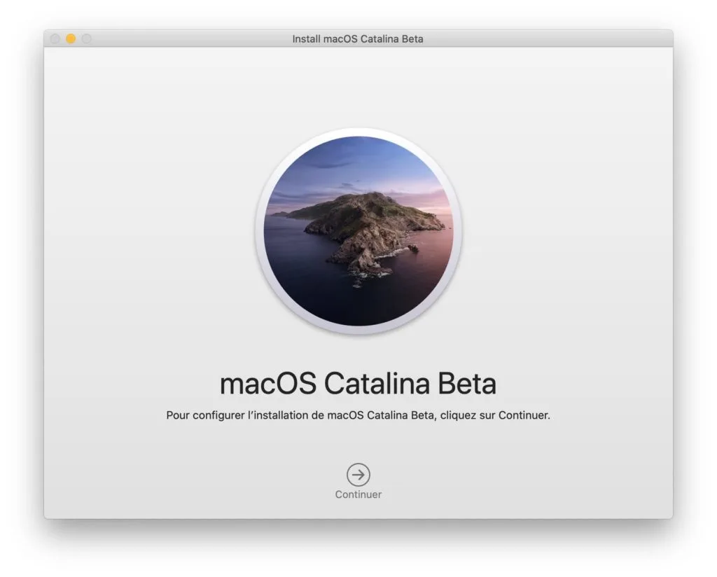Installer macOS Catalina update par dessus Mojave