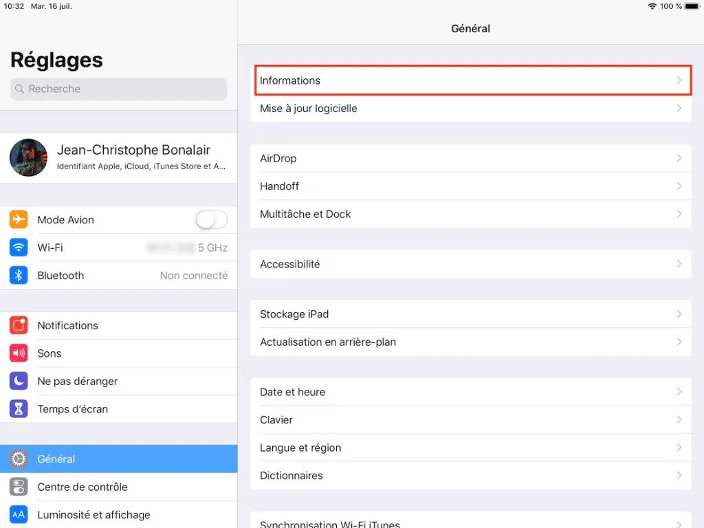 identifier le modèle de son iPad