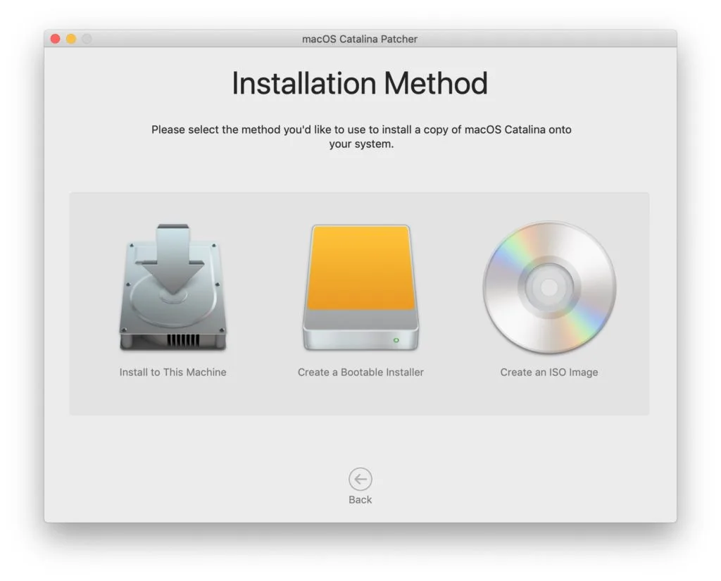 installer catalina sur ancien macbook