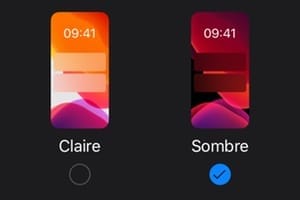 Activer le mode sombre sur iPhone ios 13