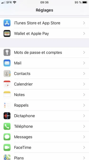 Mise a jour des apps sous iOS 13 reglages