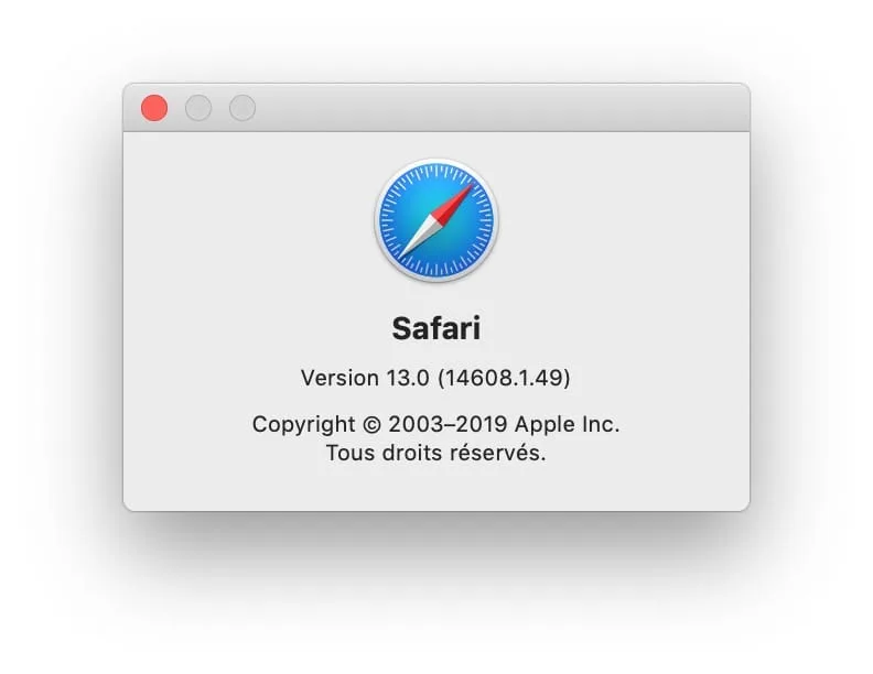 safari 13 pour Mac