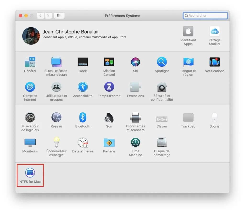 ecriture NTFS macOS Catalina