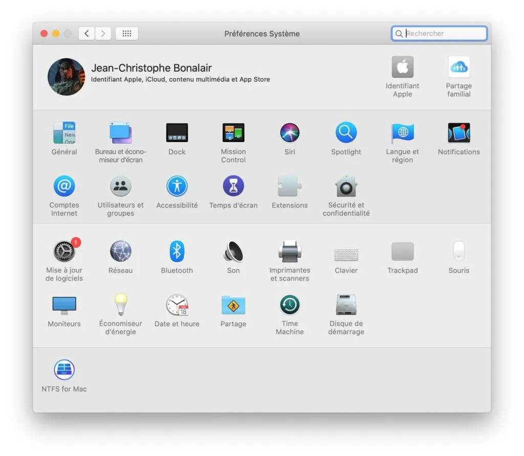 macOS Catalina 10.15.1 mise a jour de logiciels