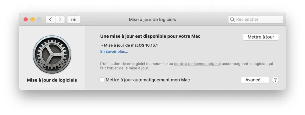 macOS Catalina 10.15.1 telecharger pour mac