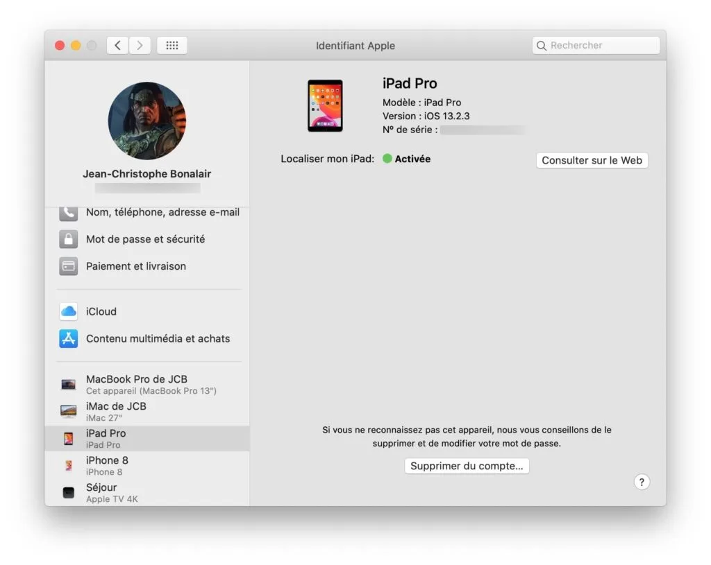 Localiser iPad