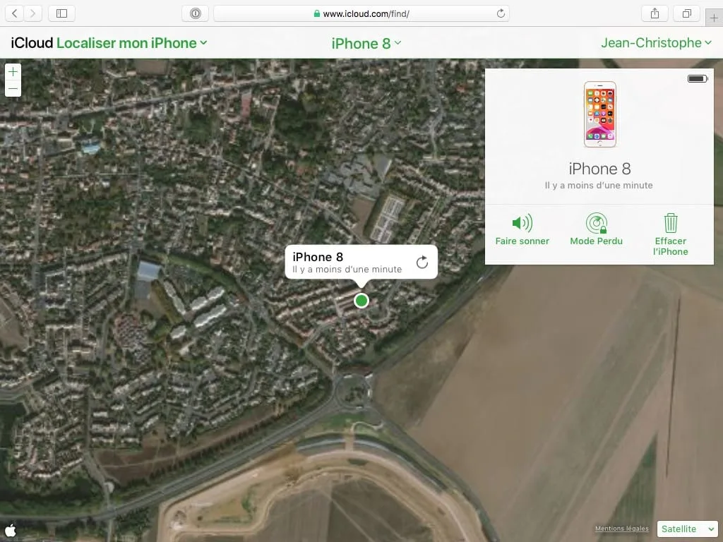 Localiser iPhone avec iCloud Find