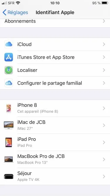 Localiser son iPhone Mac Apple TV