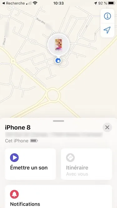 emettre un son iPhone perdu