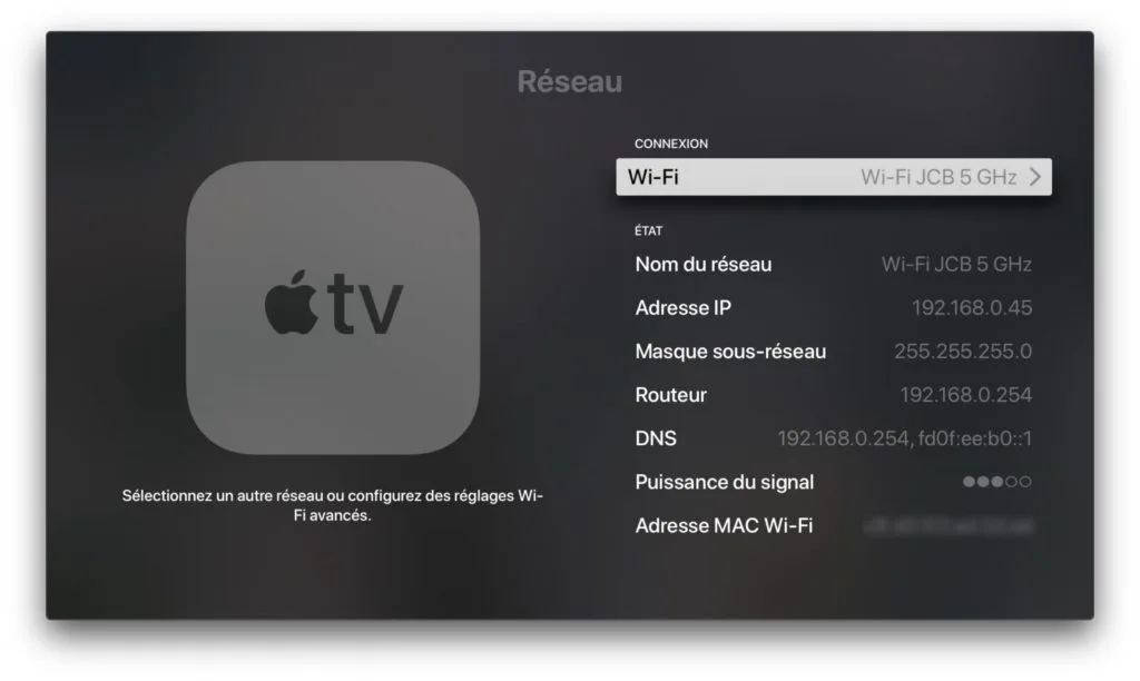 Faire une capture d'écran sur Apple TV 4K (image ou vidéo) 1 Faire une capture d'écran sur Apple TV 4K reseau wifi