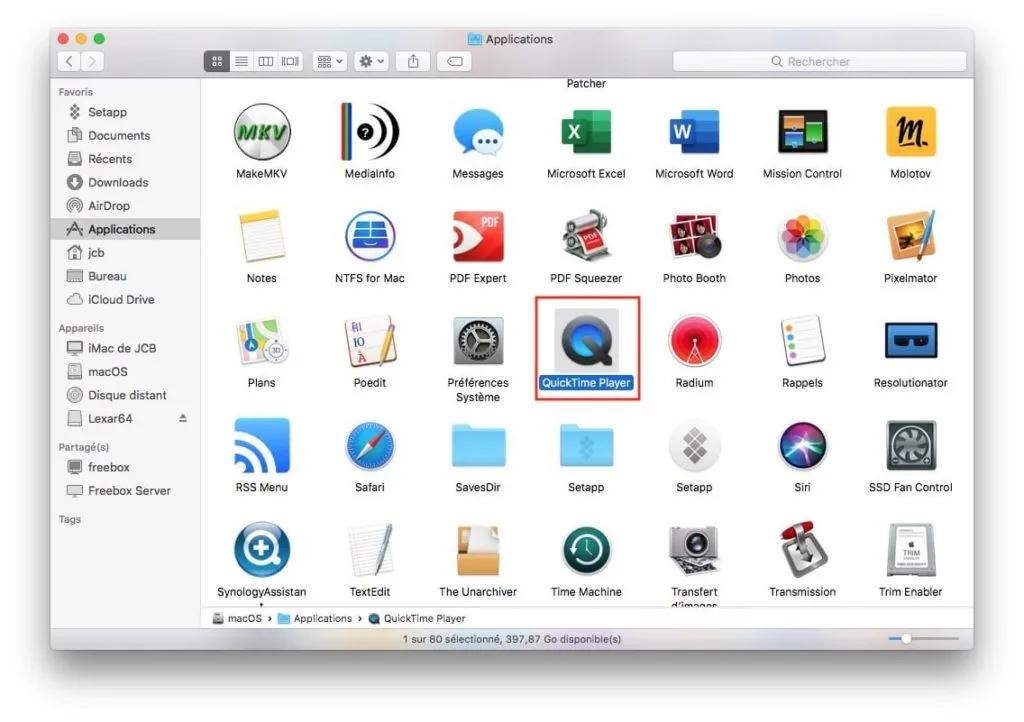Faire une capture d'écran sur Apple TV 4K (image ou vidéo) 3 faire capture ecran sur apple tv avec quicktime player