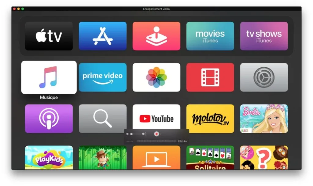 Faire une capture d'écran sur Apple TV 4K (image ou vidéo) 6 faire screenshot apple tv 4k avec son mac