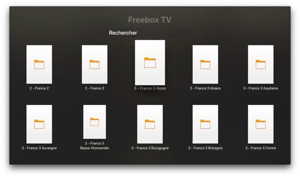 toute la tv sur apple tv et freebox