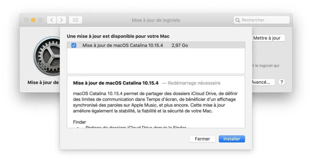 macOS Catalina 10.15.4 disponible pour Mac 2 macOS Catalina 10.15.4 maj complete