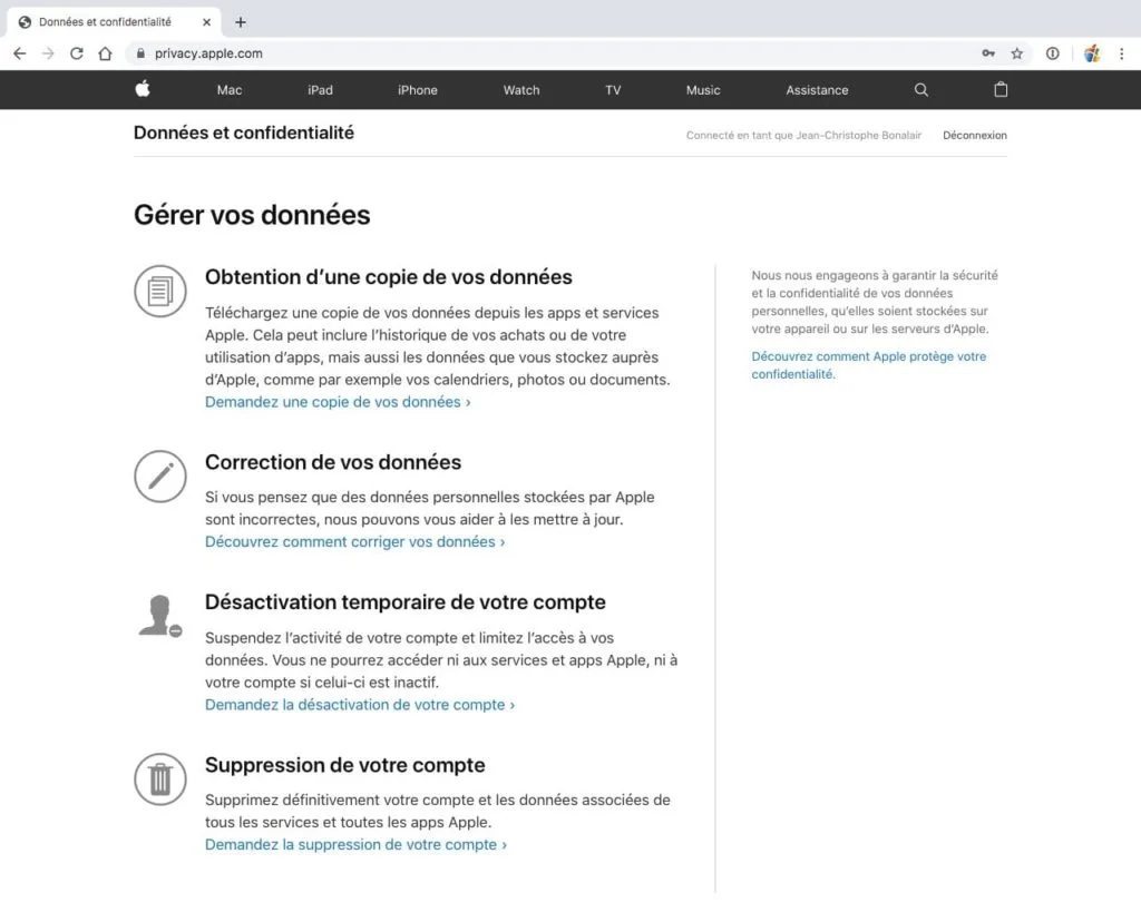 Supprimer son compte Apple temporairement ou définitivement 2 suppression de votre compte Apple