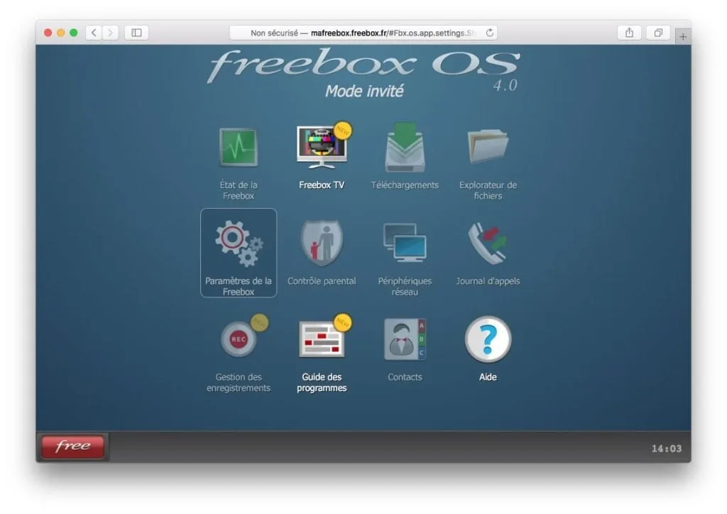 Connecter son Mac à sa Freebox (Ethernet / Wi-Fi) 1 Connecter son Mac a sa Freebox parametres de la freebox