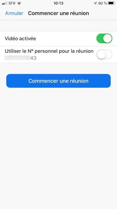 commencer une reunion zoom sur ipad