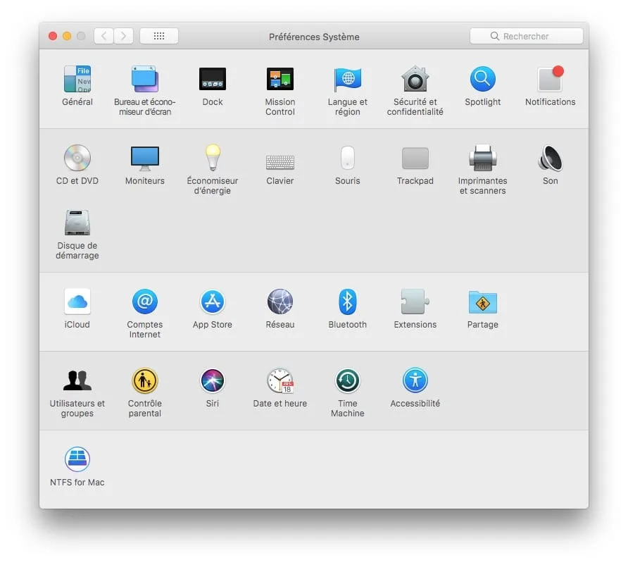 configuration souris mac clic droit et gauche