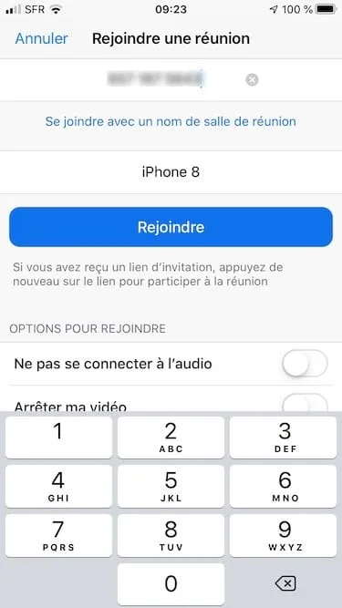 zoom iphone numero reunion