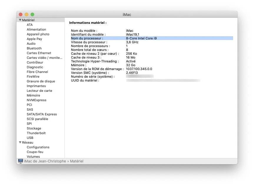 Analyser son CPU sur Mac