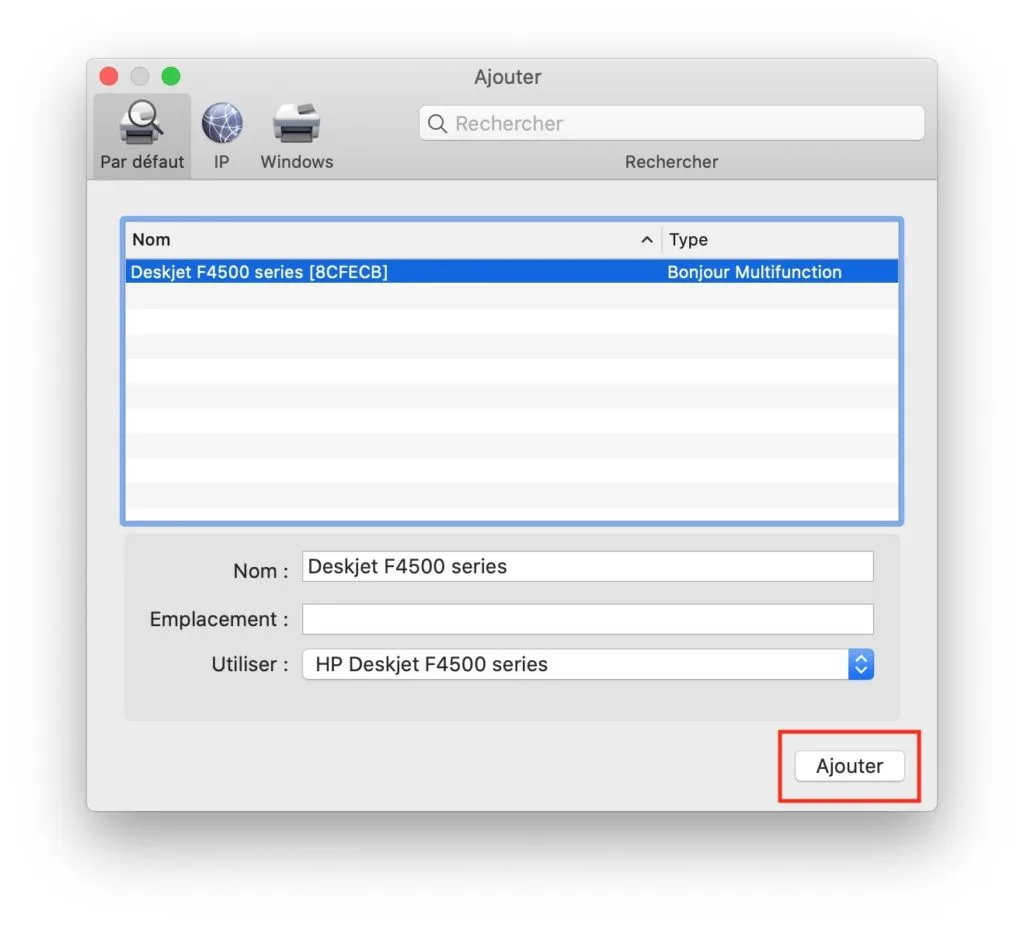 Installer une imprimante WiFi sur Mac ou iPhone 3 ajouter imprimante wifi sur mac