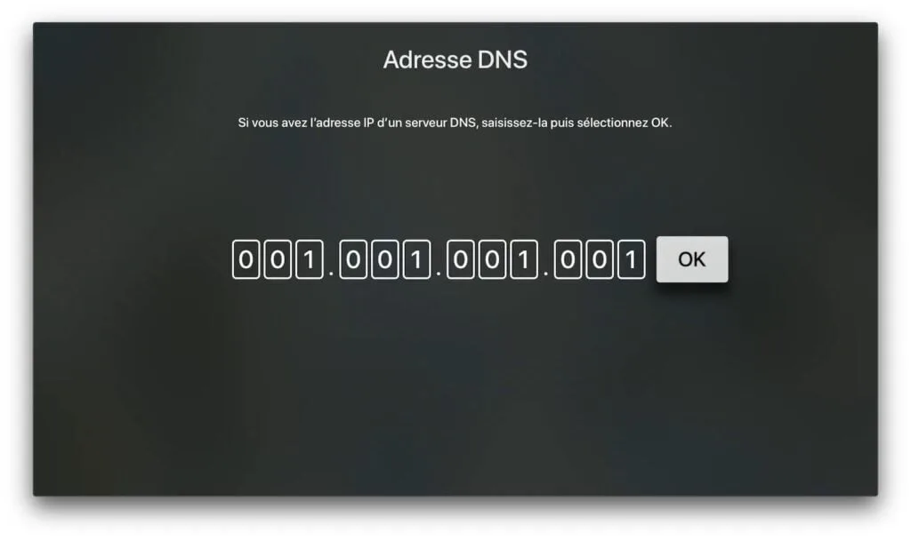 DNS apple TV personnalisation