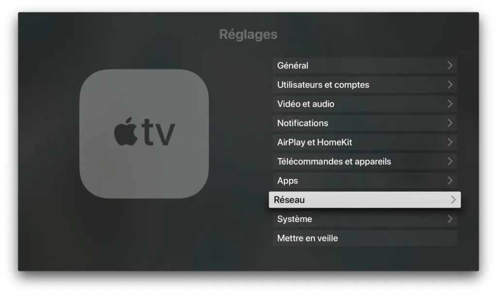 modifier dns apple tv