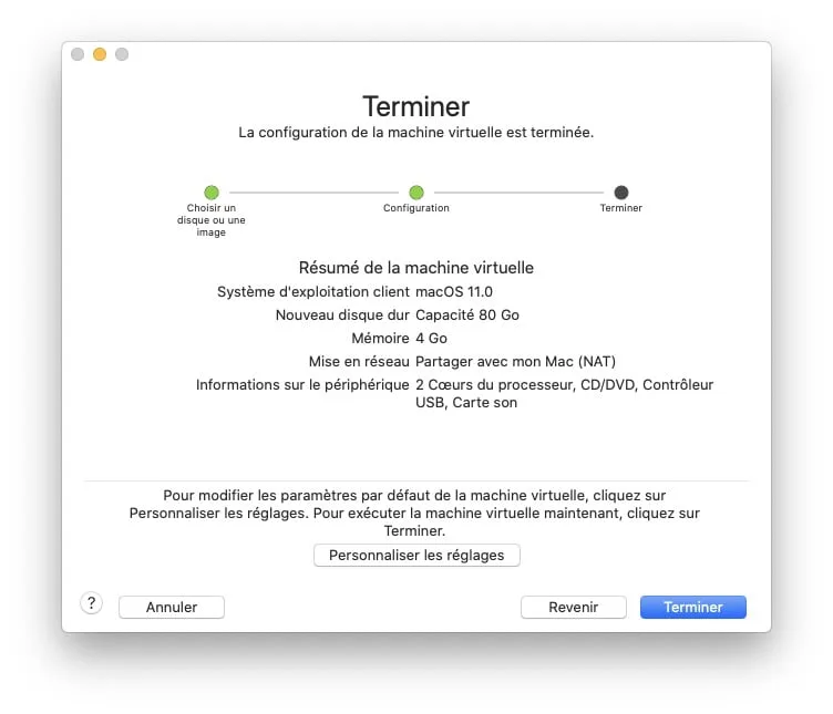 machine virtuelle macos big sur