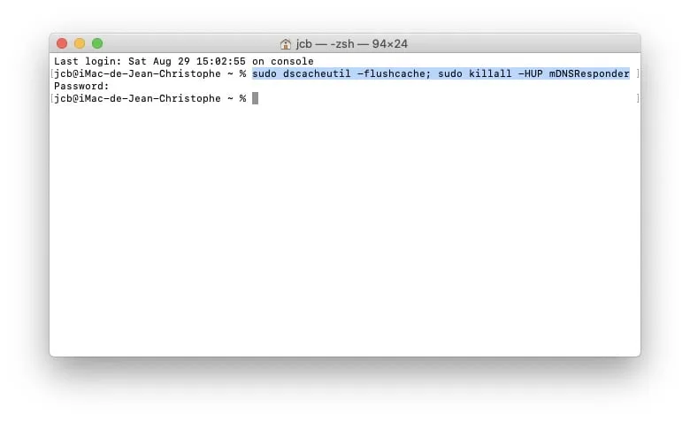 vider cache dns Mac