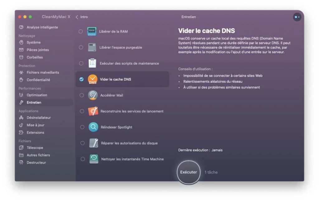 vider le cache de son mac avec cleanmymac x