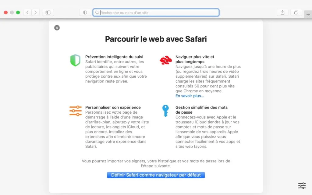 Safari 14 installation sur Mac