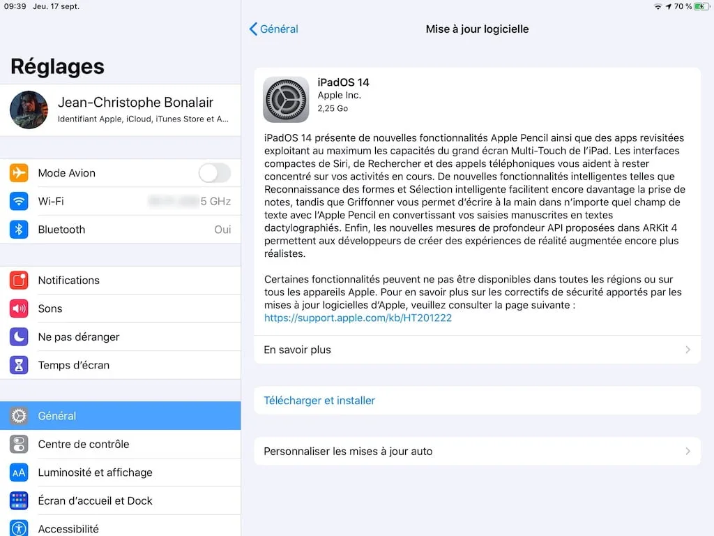 Télécharger iPadOS 14 en version finale pour iPad /Pro / Air / Mini (liens IPSW) 1 Telecharger iPadOS 14 version finale iPad iPad pro iPad Air mode OTA