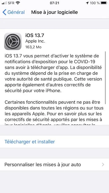 iOS 13.7 iPadOS 13.7 telecharger et installer