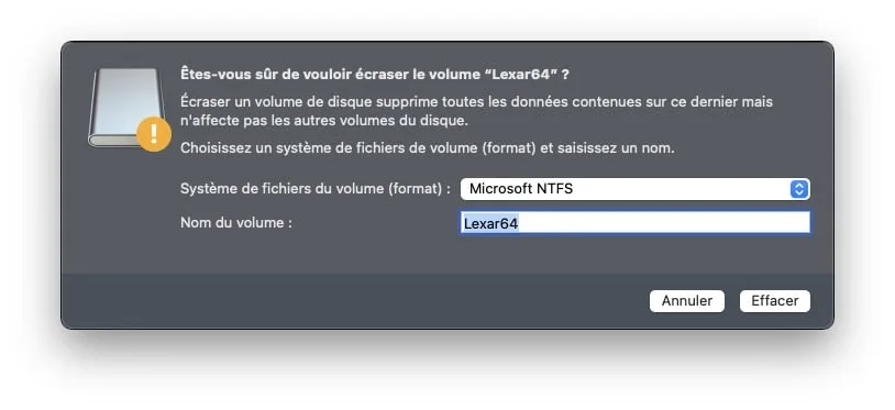 formatage ntfs big sur