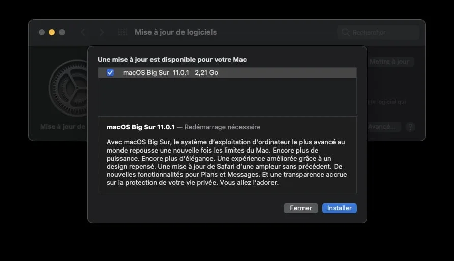 installer macos big sur version finale