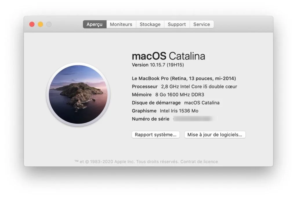 macos catalina 10.15.7 19H15